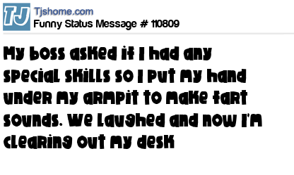status message box